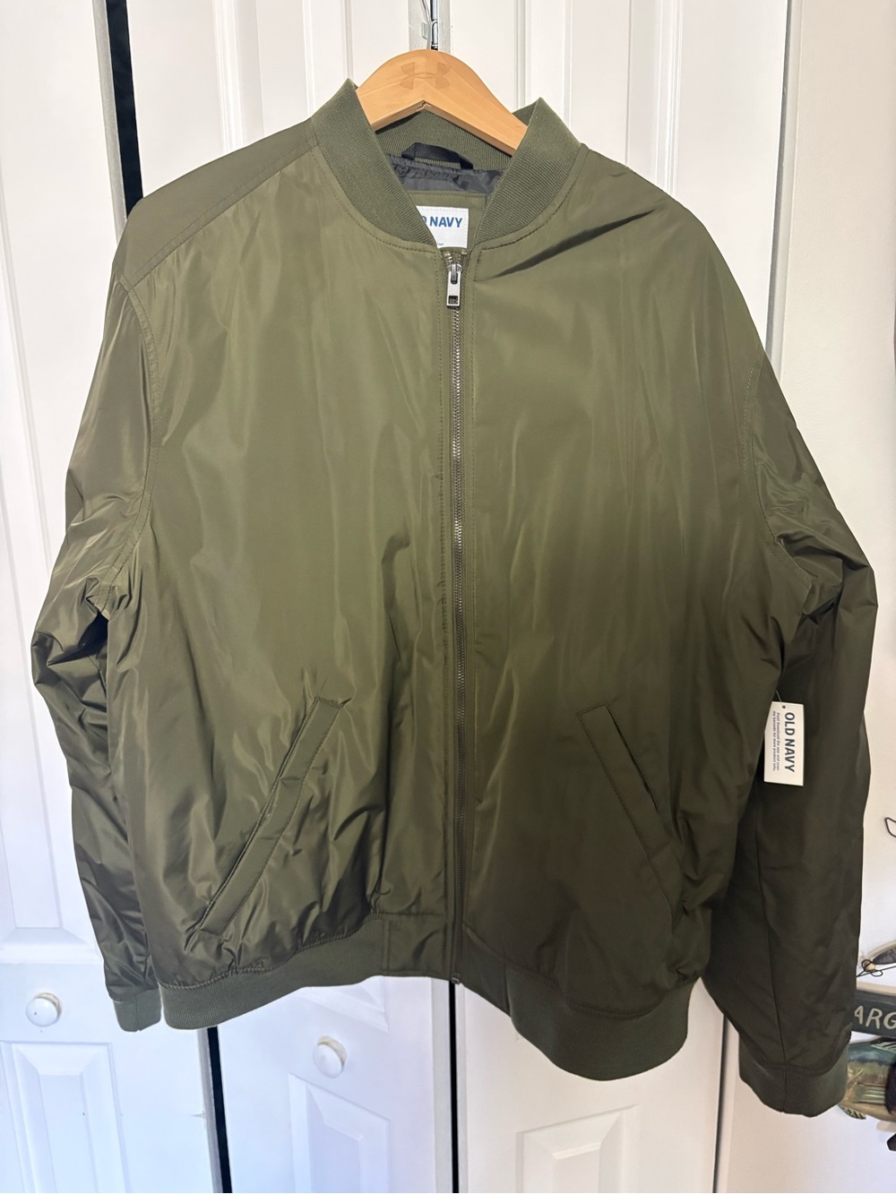 New Old Navy Green Water Resistant Bomber Jacket Size XL